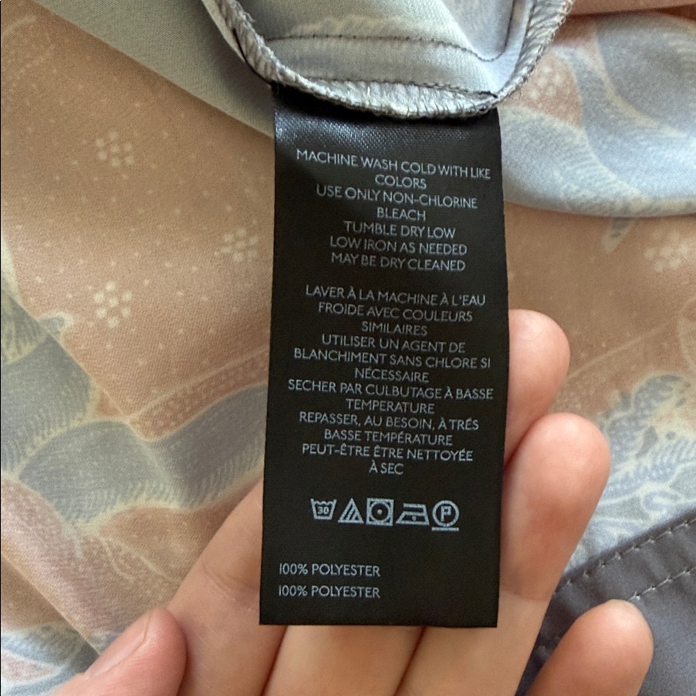 Urban Outfitters BDG Asher Satin Printed Souvenir Short Sleeve Button-Down Shirt - Picture 7 of 8